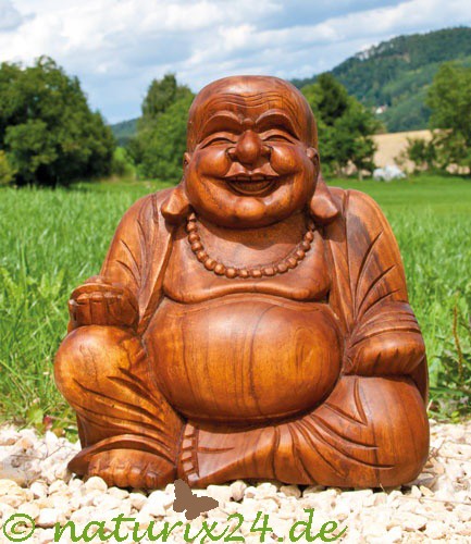 Happy Buddha aus Soar-Holz 30 cm