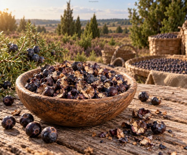 Wacholderbeeren gebrochen