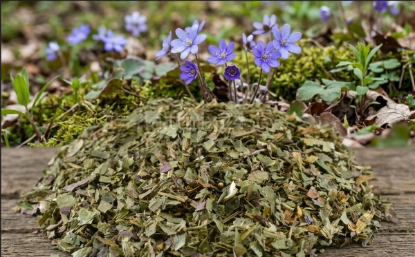 Leberblumenkraut geschnitten