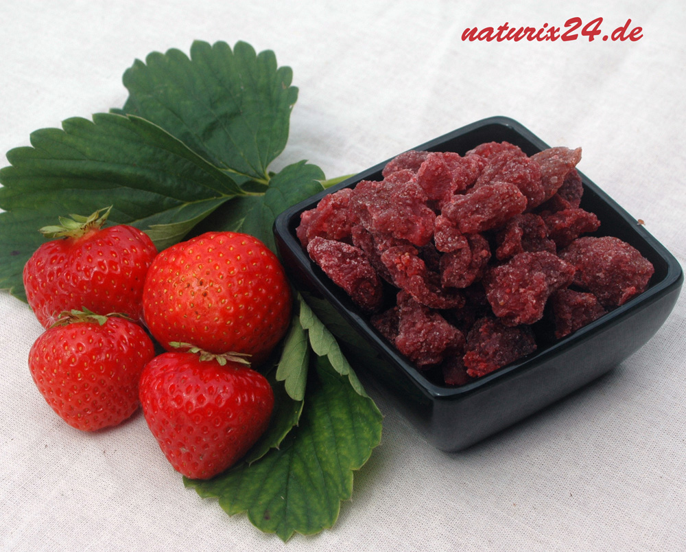 Gezuckerte Erdbeeren | Naturix24 - Produkte der Natur