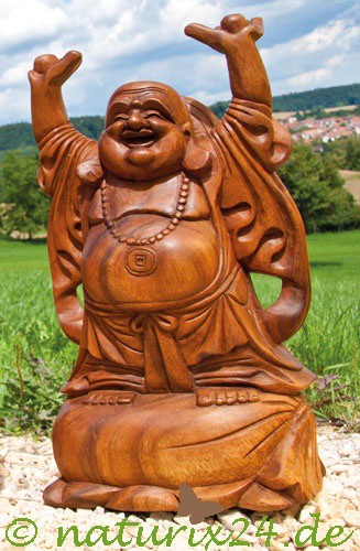 Happy Buddha aus Soar-Holz 40 cm