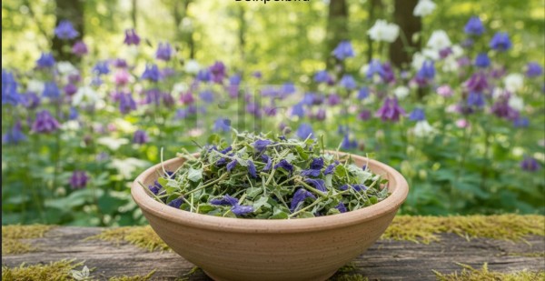 Akeleikraut geschnitten