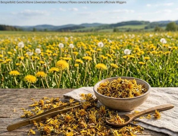Löwenzahnblüten geschnitten