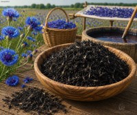 Kornblumenblütenblätter schwarz ganz
